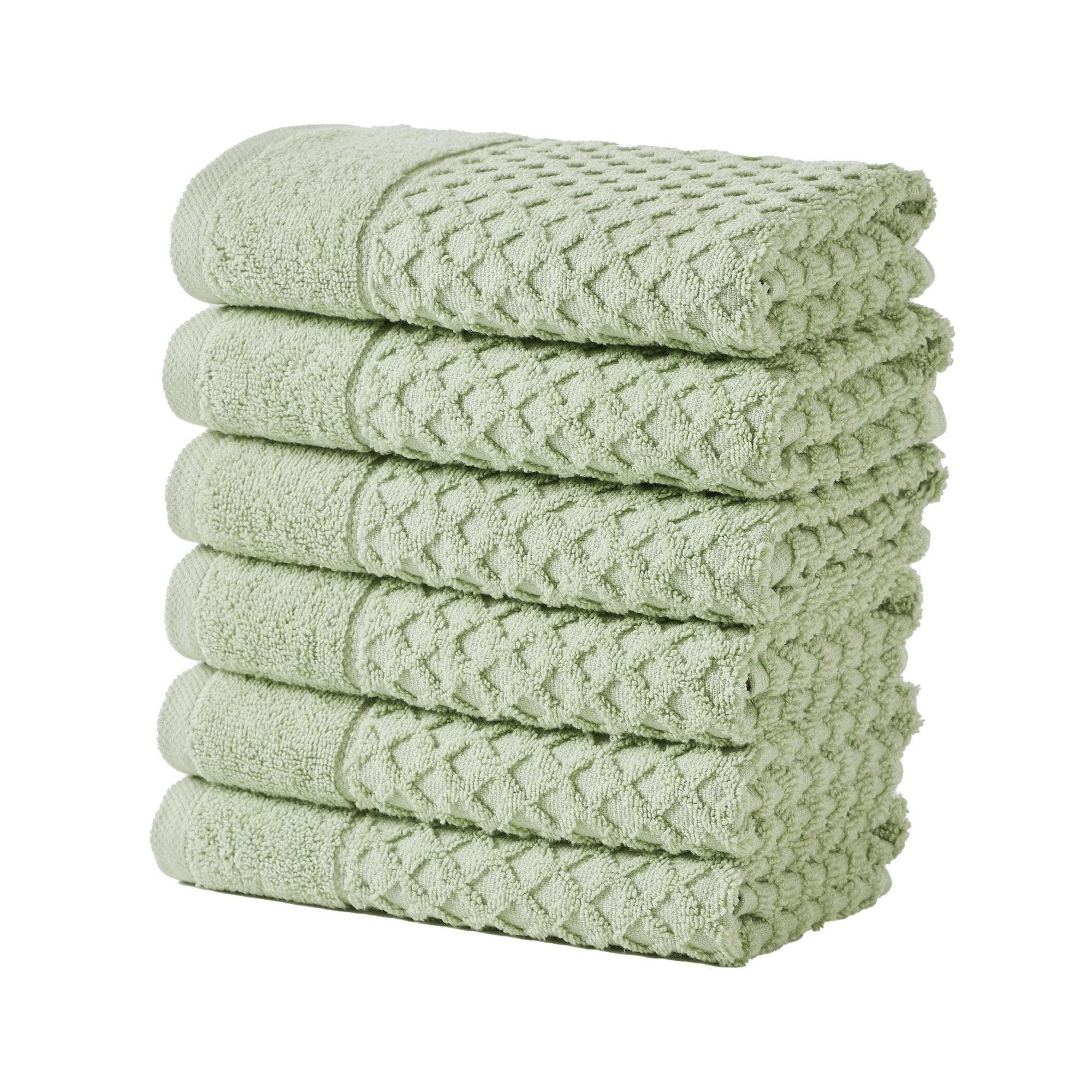 Cotton Diamond Waffle Weave Bath Towel Set - Grayson Collection - Rustic Avenue