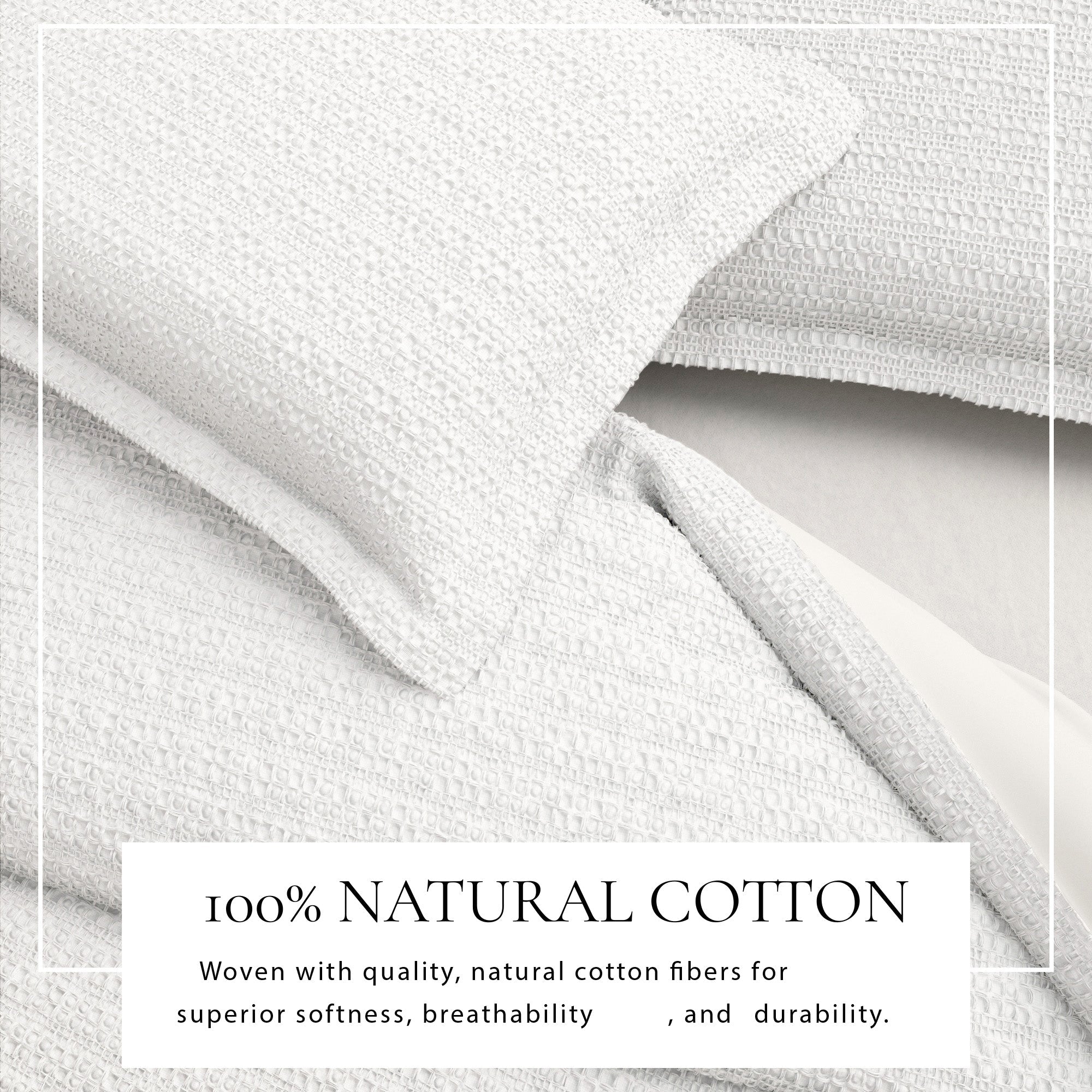 100% Cotton Honeycomb Waffle Duvet Set - Mattea Collection - Rustic Avenue