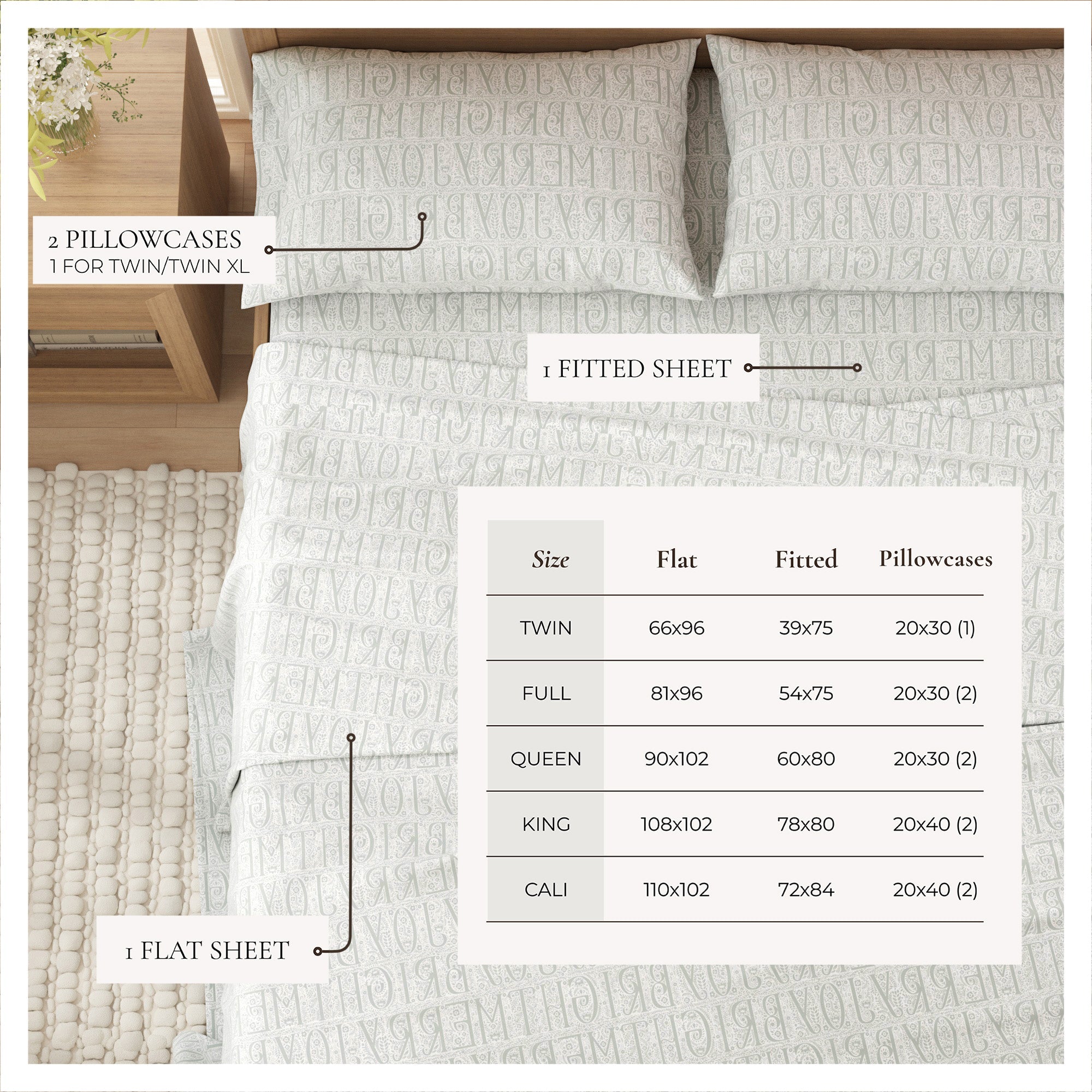 Turkish Cotton Flannel Sheet - Belle Collection - Rustic Avenue