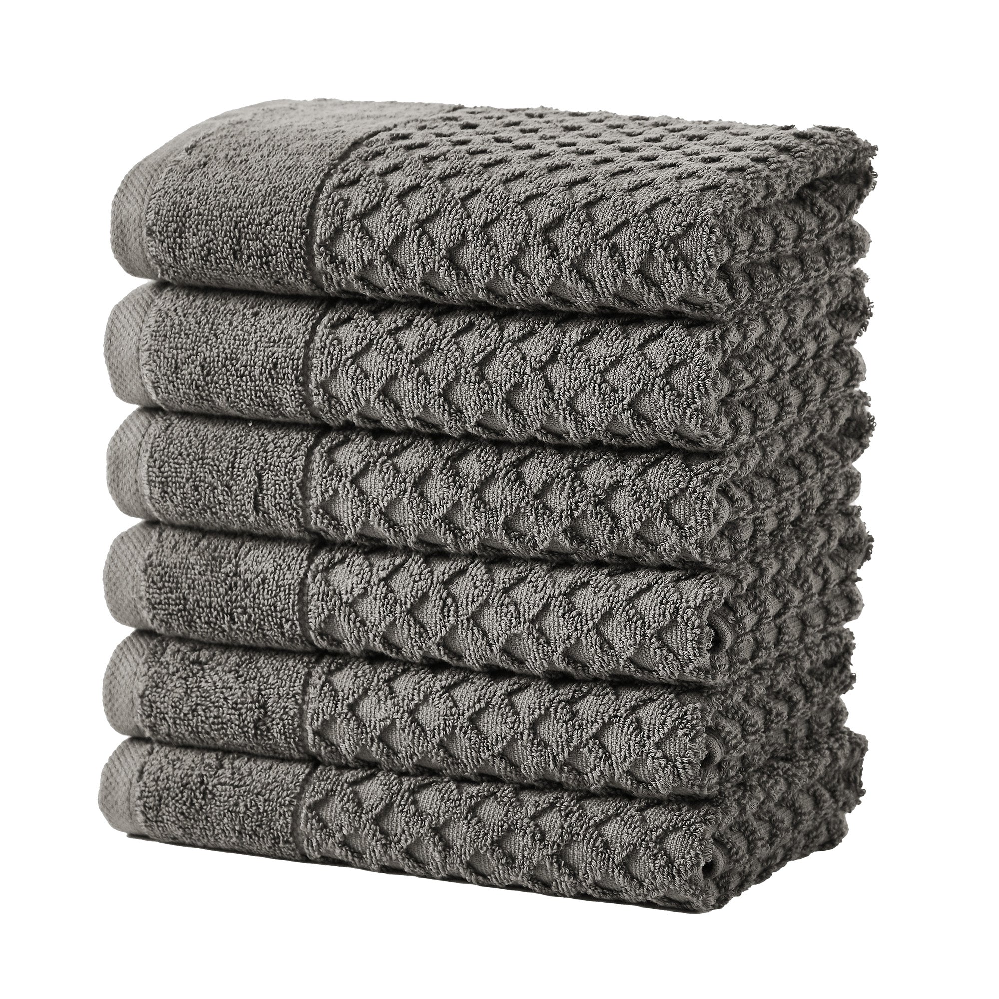 Cotton Diamond Waffle Weave Bath Towel Set - Grayson Collection - Rustic Avenue
